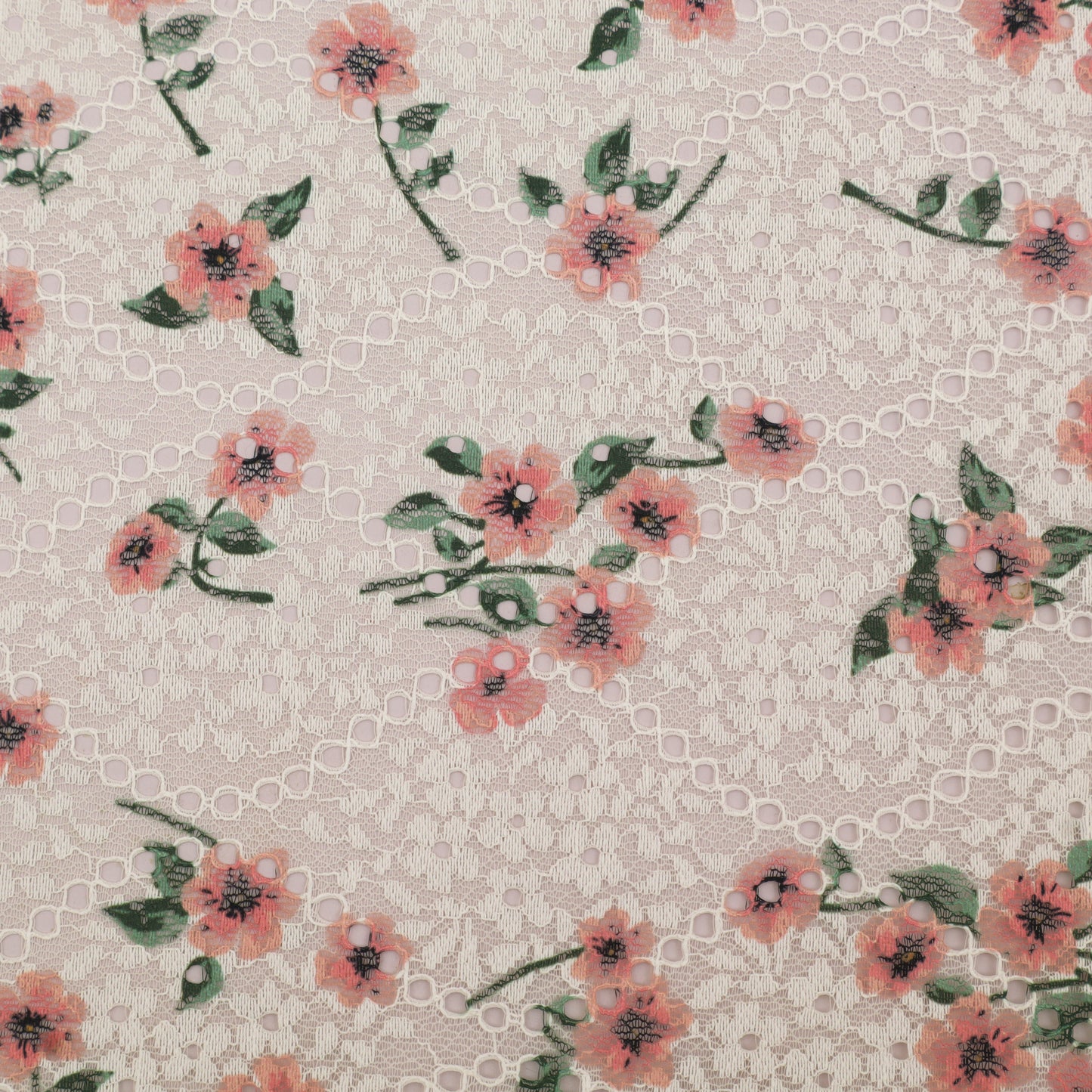 Net Chikan Embroidery Fabric