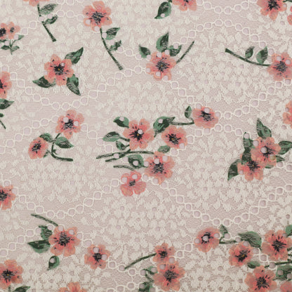 Net Chikan Embroidery Fabric