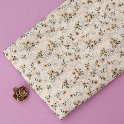 Net Chikan Embroidery Fabric