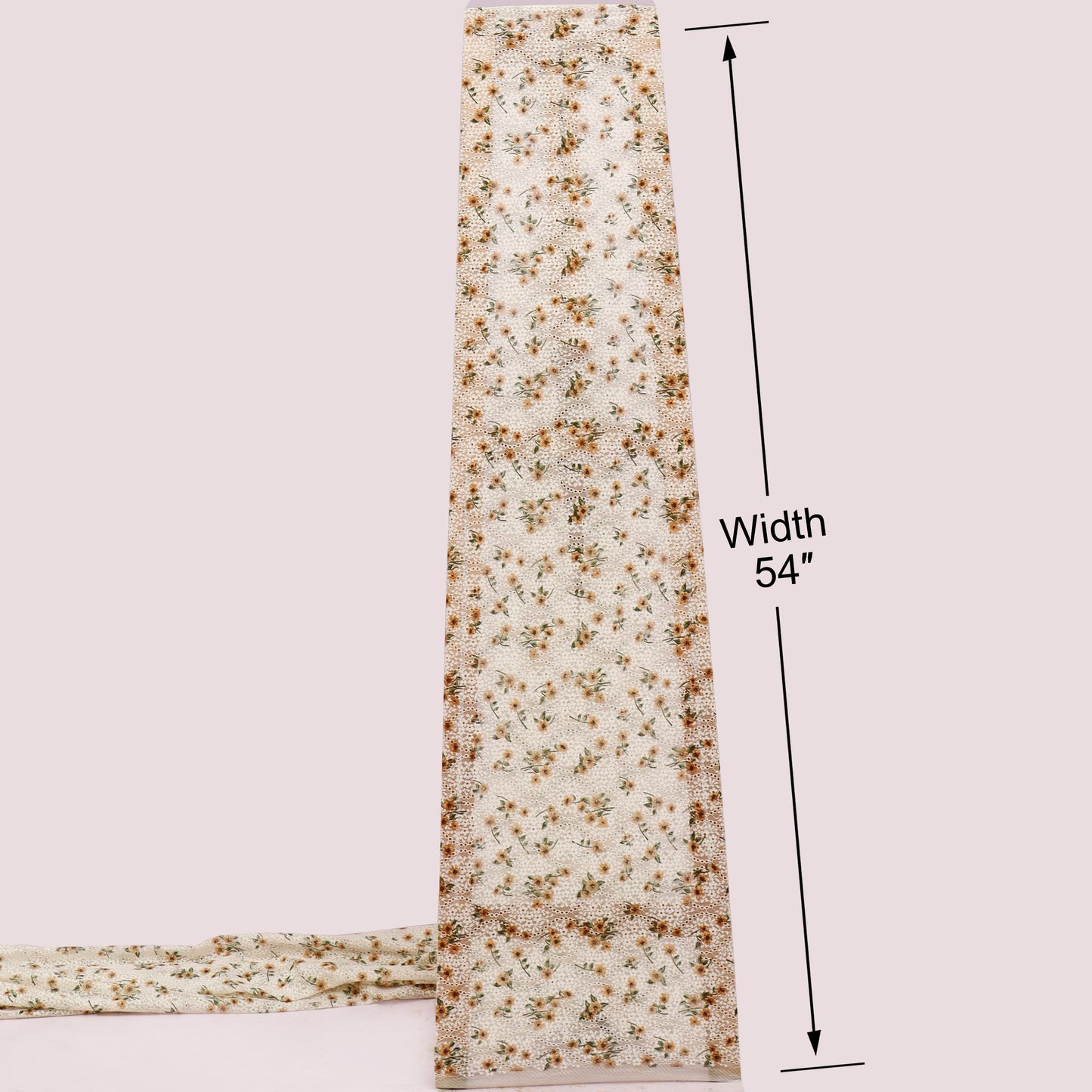 Net Chikan Embroidery Fabric