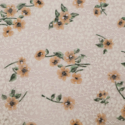 Net Chikan Embroidery Fabric