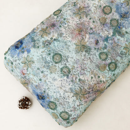 Chantilly Net Embroidered Fabric