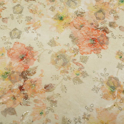 Chantilly Net Embroidered Fabric