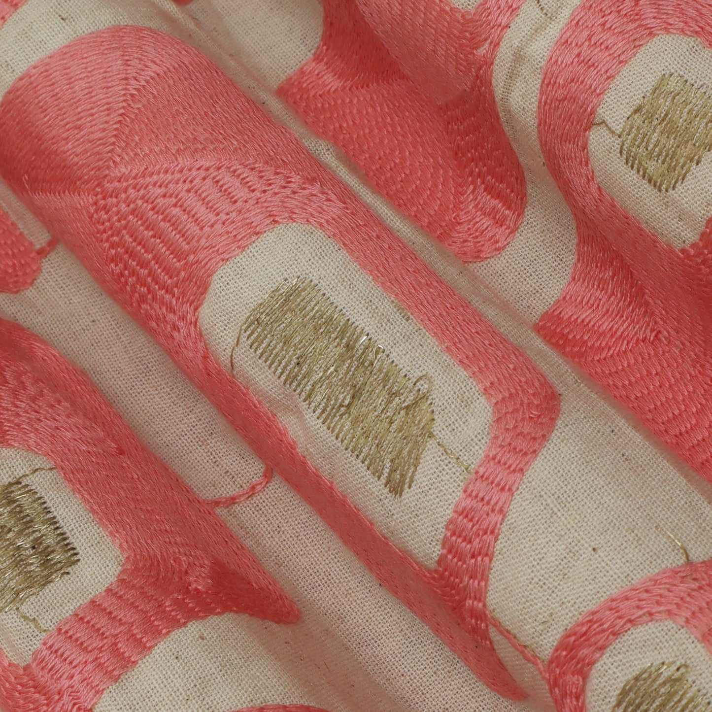 Colored Linen Embroidery Fabric