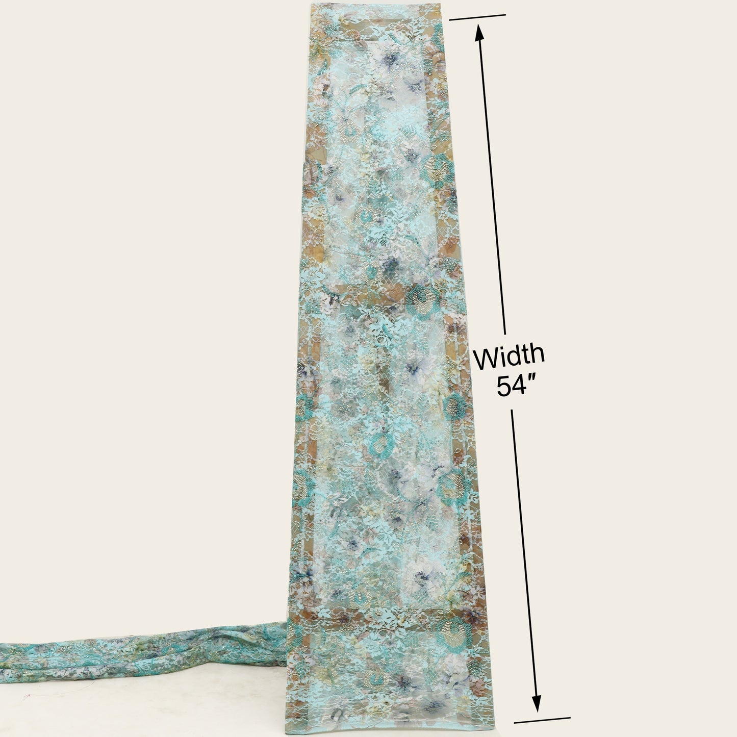 Chantilly Net Embroidered Fabric