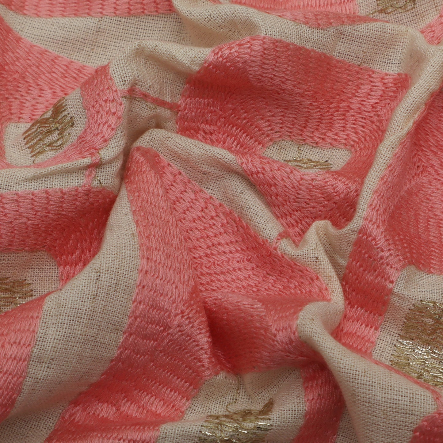Colored Linen Embroidery Fabric
