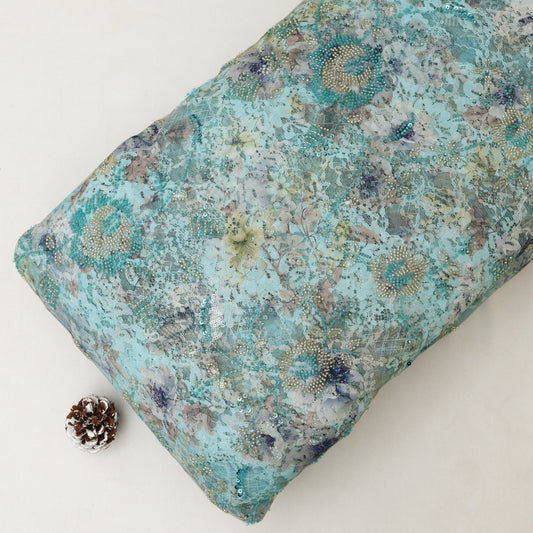 Chantilly Net Embroidered Fabric