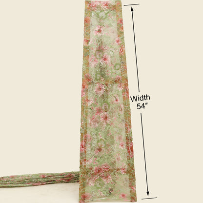 Chantilly Net Embroidered Fabric