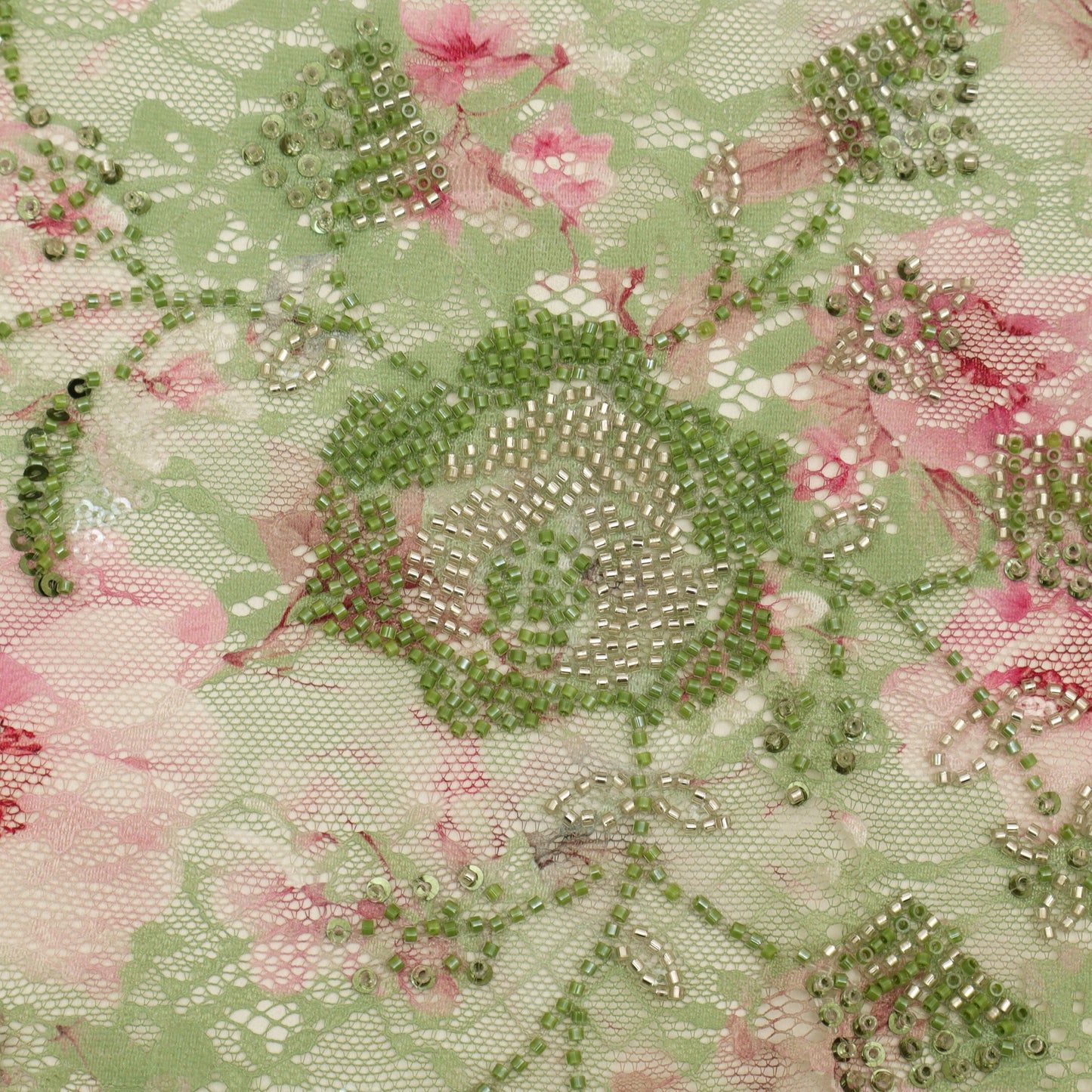 Chantilly Net Embroidered Fabric