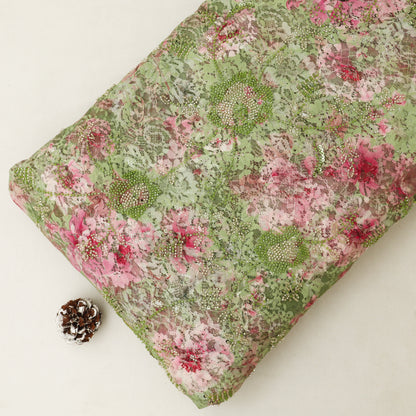 Chantilly Net Embroidered Fabric