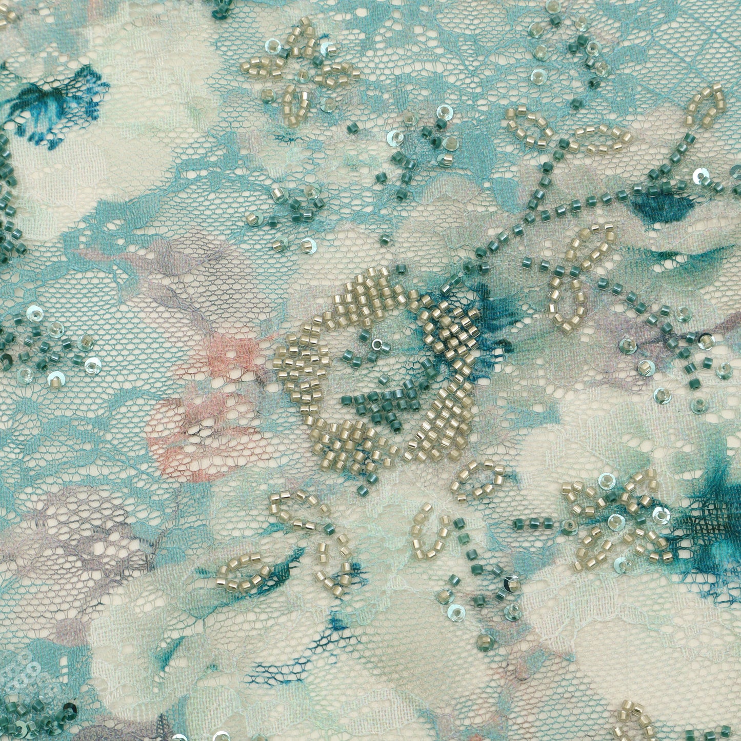 Chantilly Net Embroidered Fabric