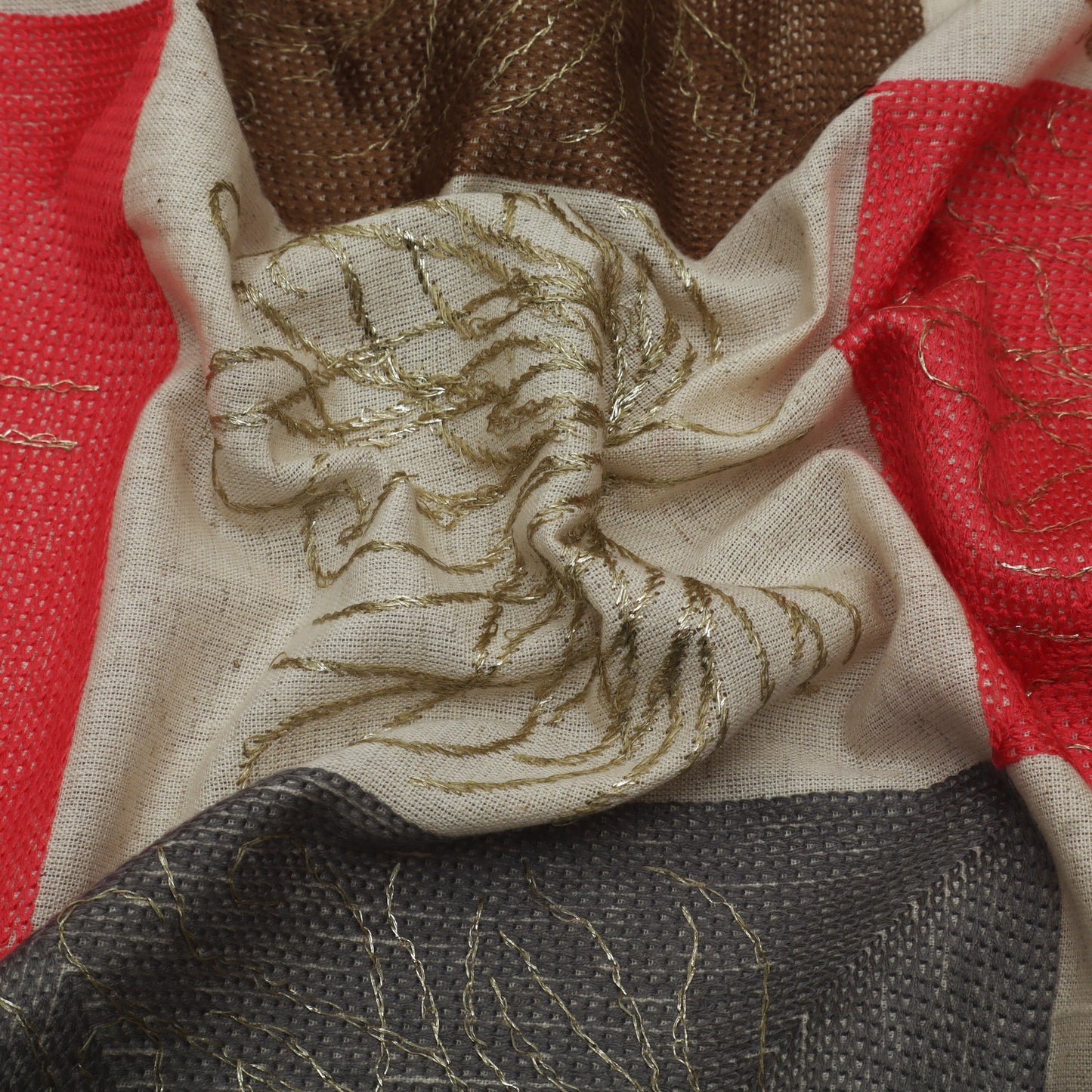 Colored Linen Embroidery Fabric