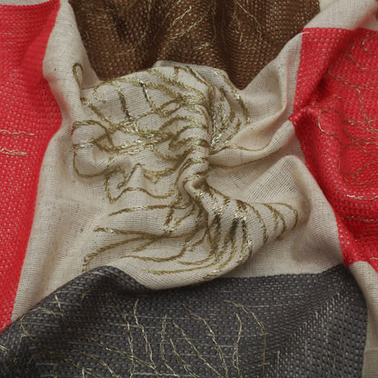 Colored Linen Embroidery Fabric