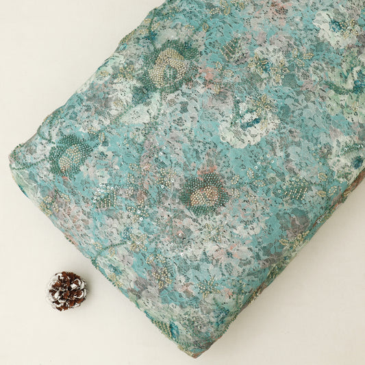 Chantilly Net Embroidered Fabric