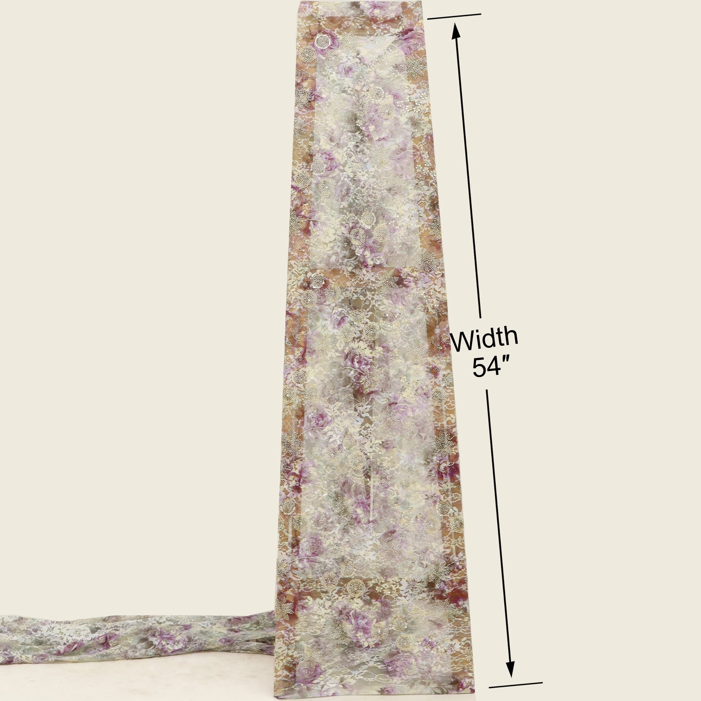 Chantilly Net Embroidered Fabric