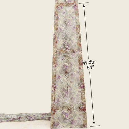 Chantilly Net Embroidered Fabric