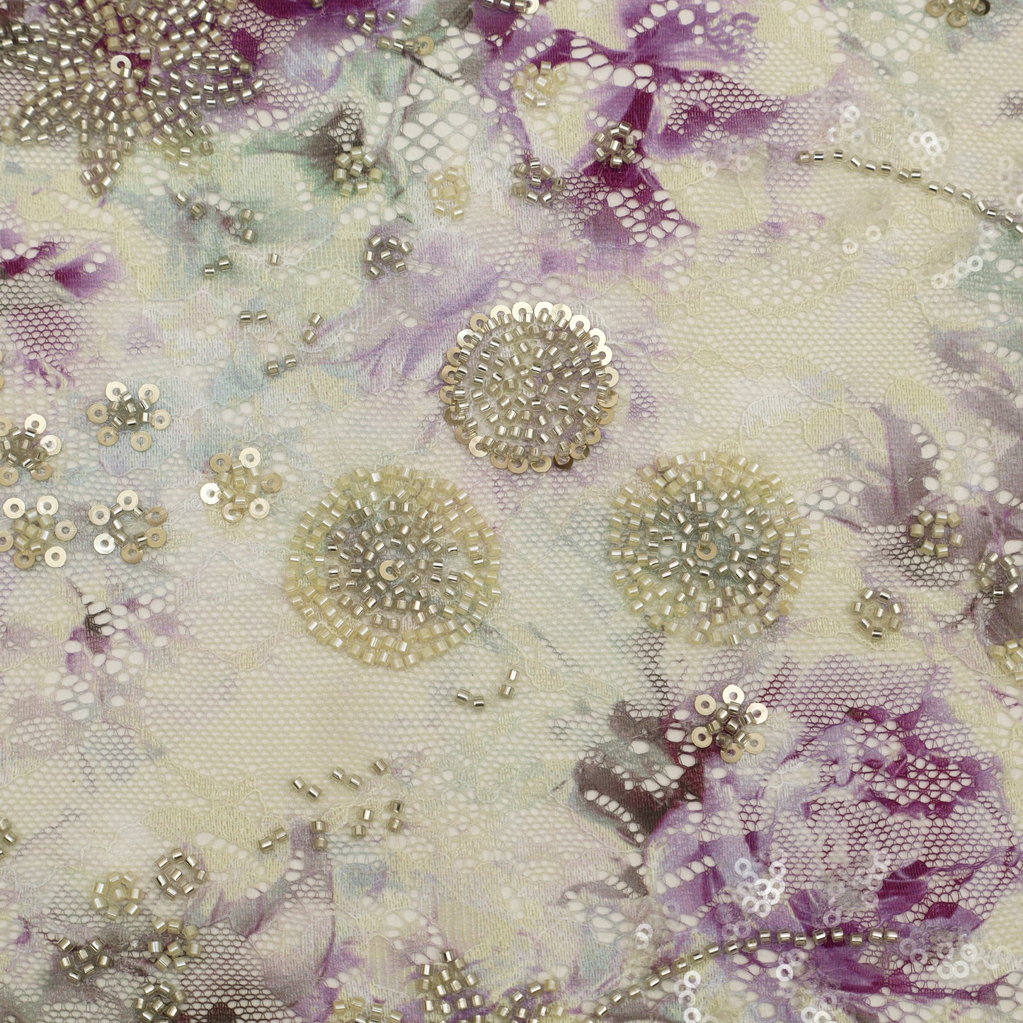 Chantilly Net Embroidered Fabric