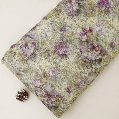 Chantilly Net Embroidered Fabric