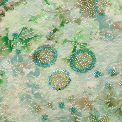 Chantilly Net Embroidered Fabric