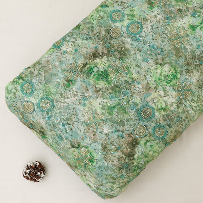 Chantilly Net Embroidered Fabric