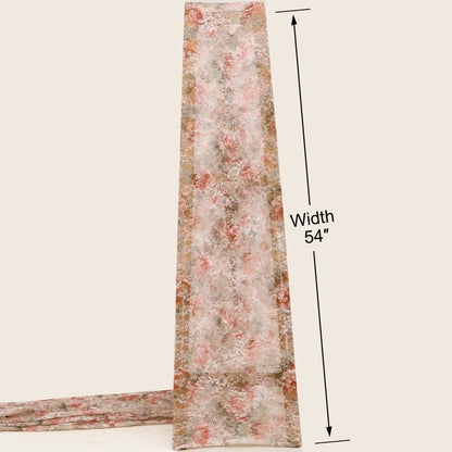 Chantilly Net Embroidered Fabric