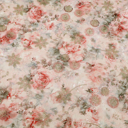 Chantilly Net Embroidered Fabric
