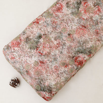Chantilly Net Embroidered Fabric