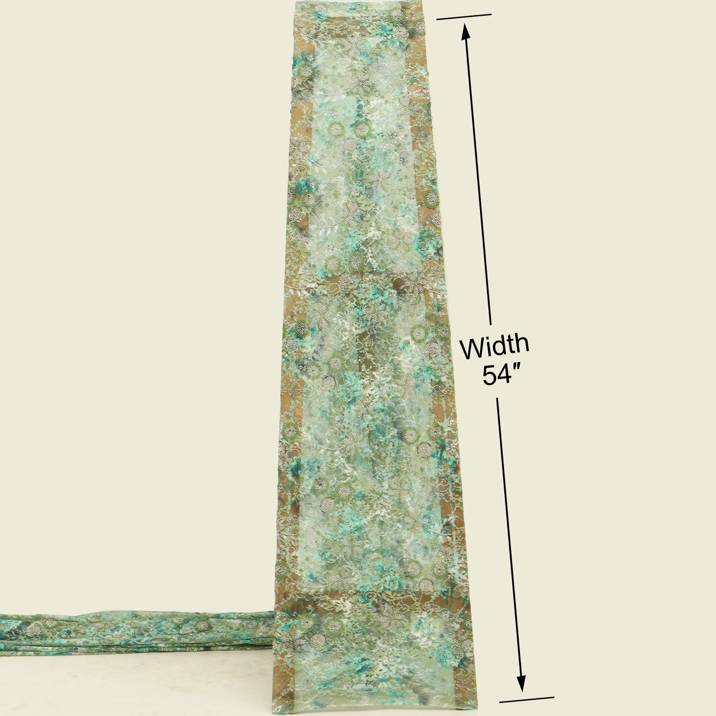 Chantilly Net Embroidered Fabric.