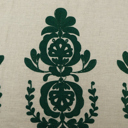 Cream Color Organic Cotton Embroidery Fabric