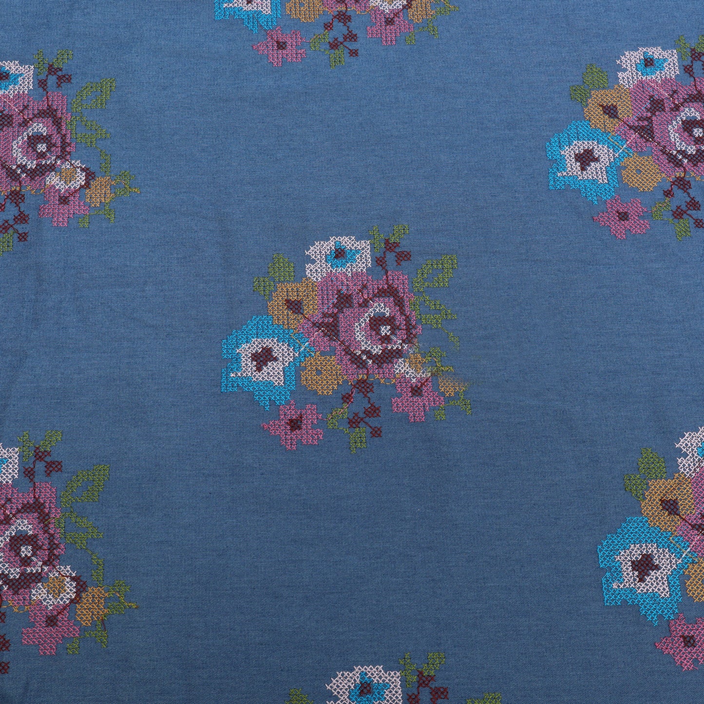 Denim Embroidery Fabric