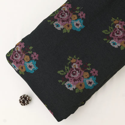Denim Embroidery Fabric