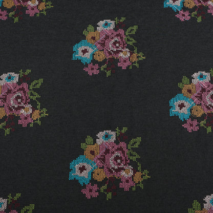 Denim Embroidery Fabric