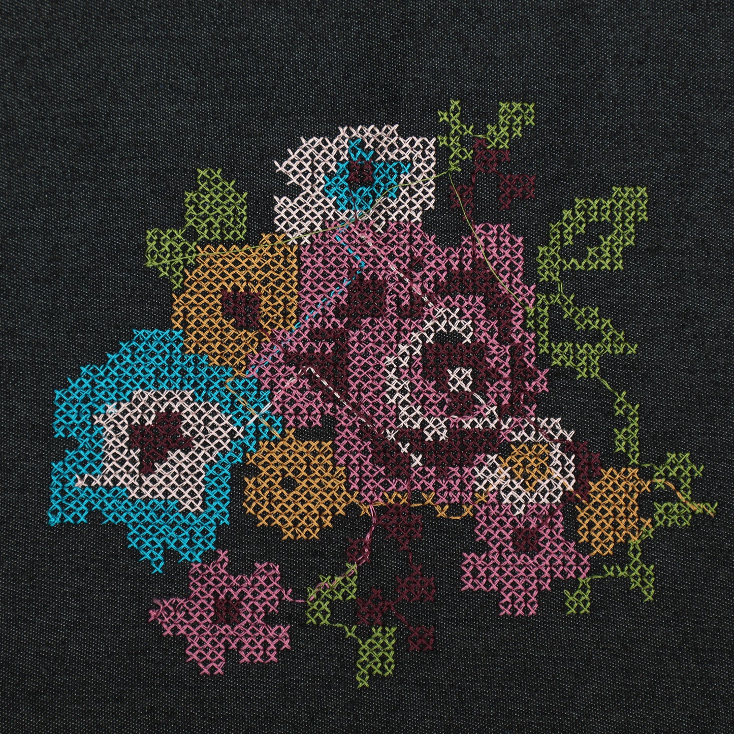 Denim Embroidery Fabric