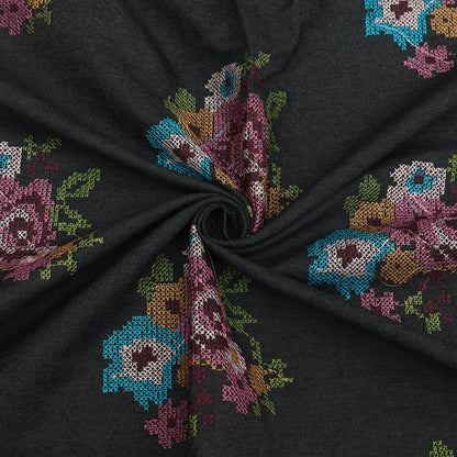 Denim Embroidery Fabric