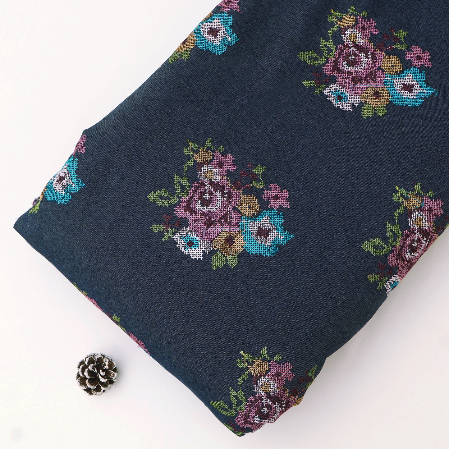Denim Embroidery Fabric