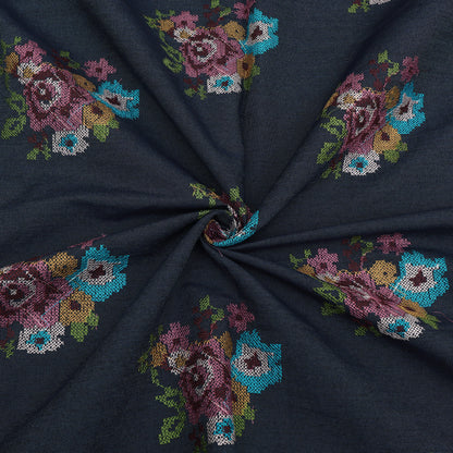 Denim Embroidery Fabric
