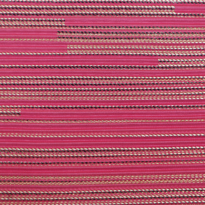 Pink Color Heavy Crush Satin Foll Fabric