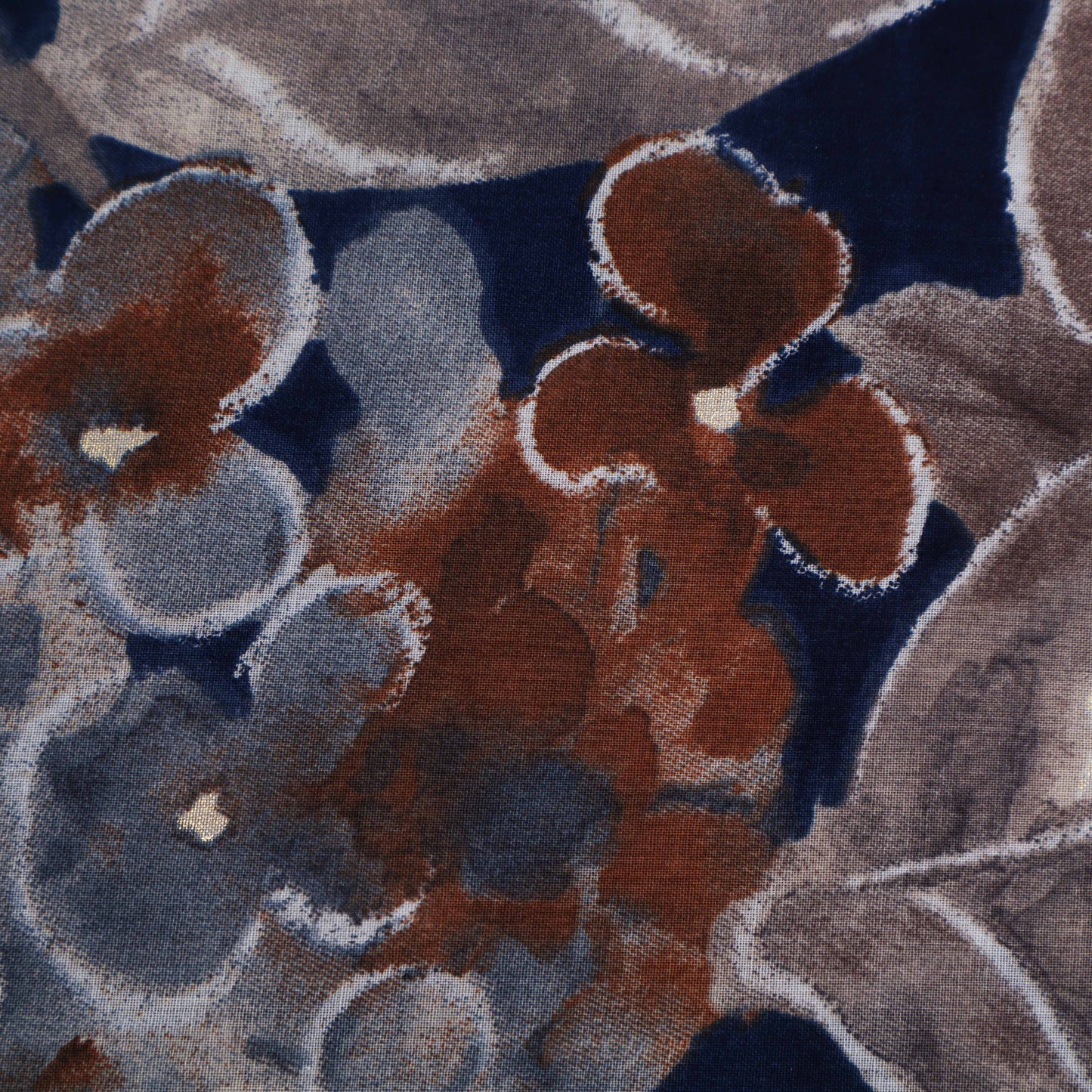 Multi Colored Mulmul Foil Print Fabric