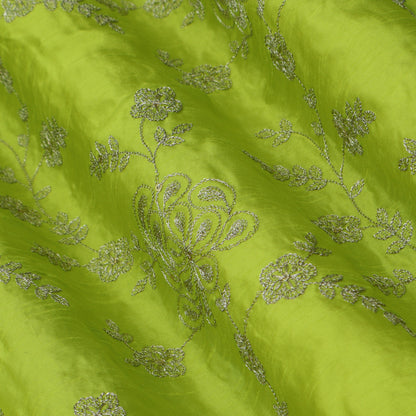 Slub Silk Embroidery fabric