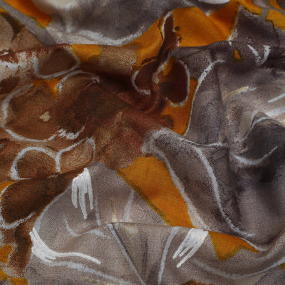 Multi Colored Mulmul Foil Print Fabric