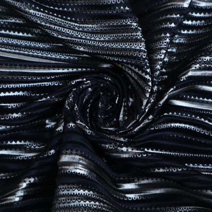 Heavy Crush Satin Foil Fabric (Cut Pieces 3Mtr)