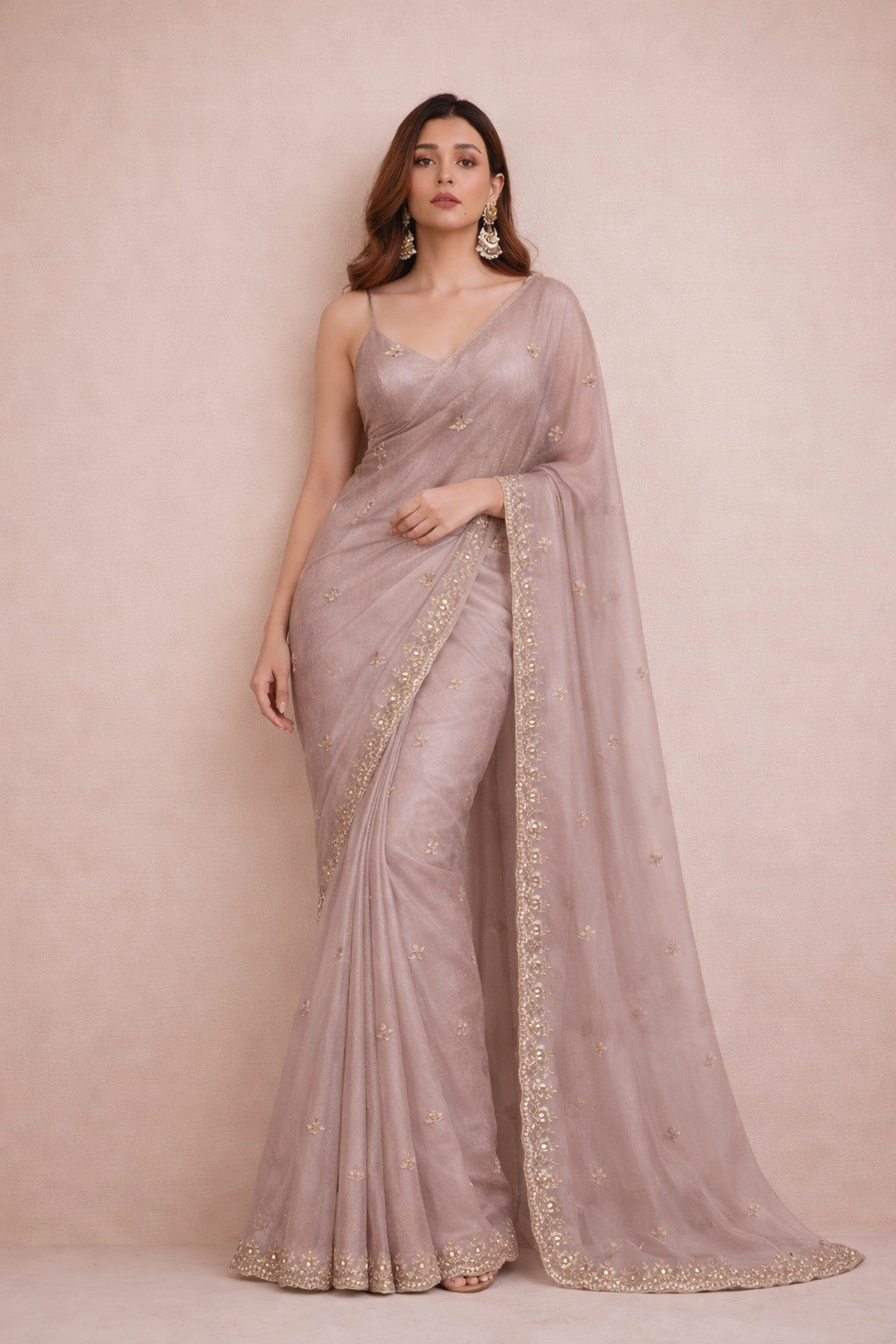 Organza Tissue Border Embroidery Fabric