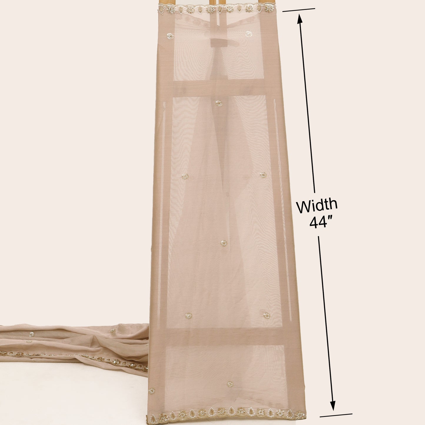 Organza Tissue Border Embroidery Fabric