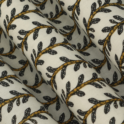 Floral Stripe Cotton Print Fabric