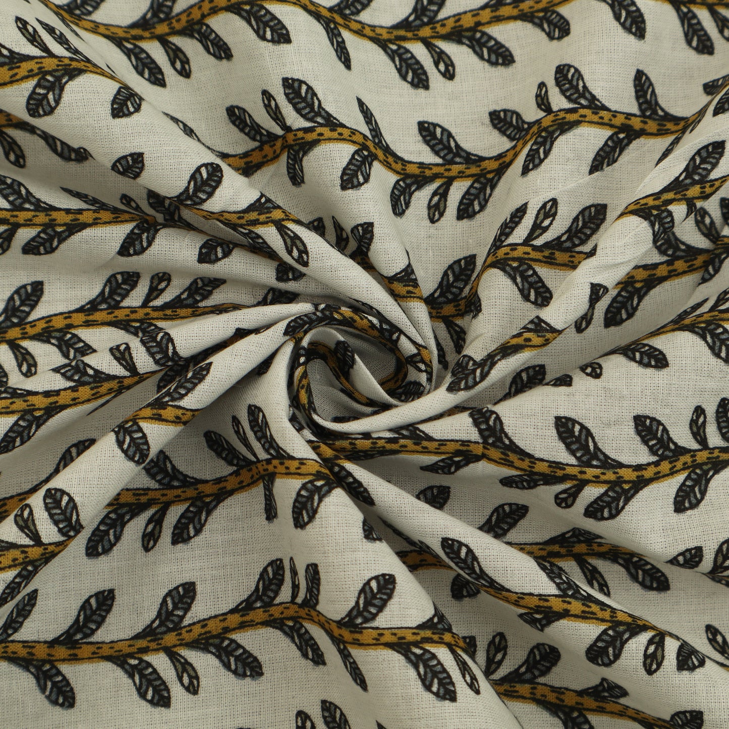 Floral Stripe Cotton Print Fabric