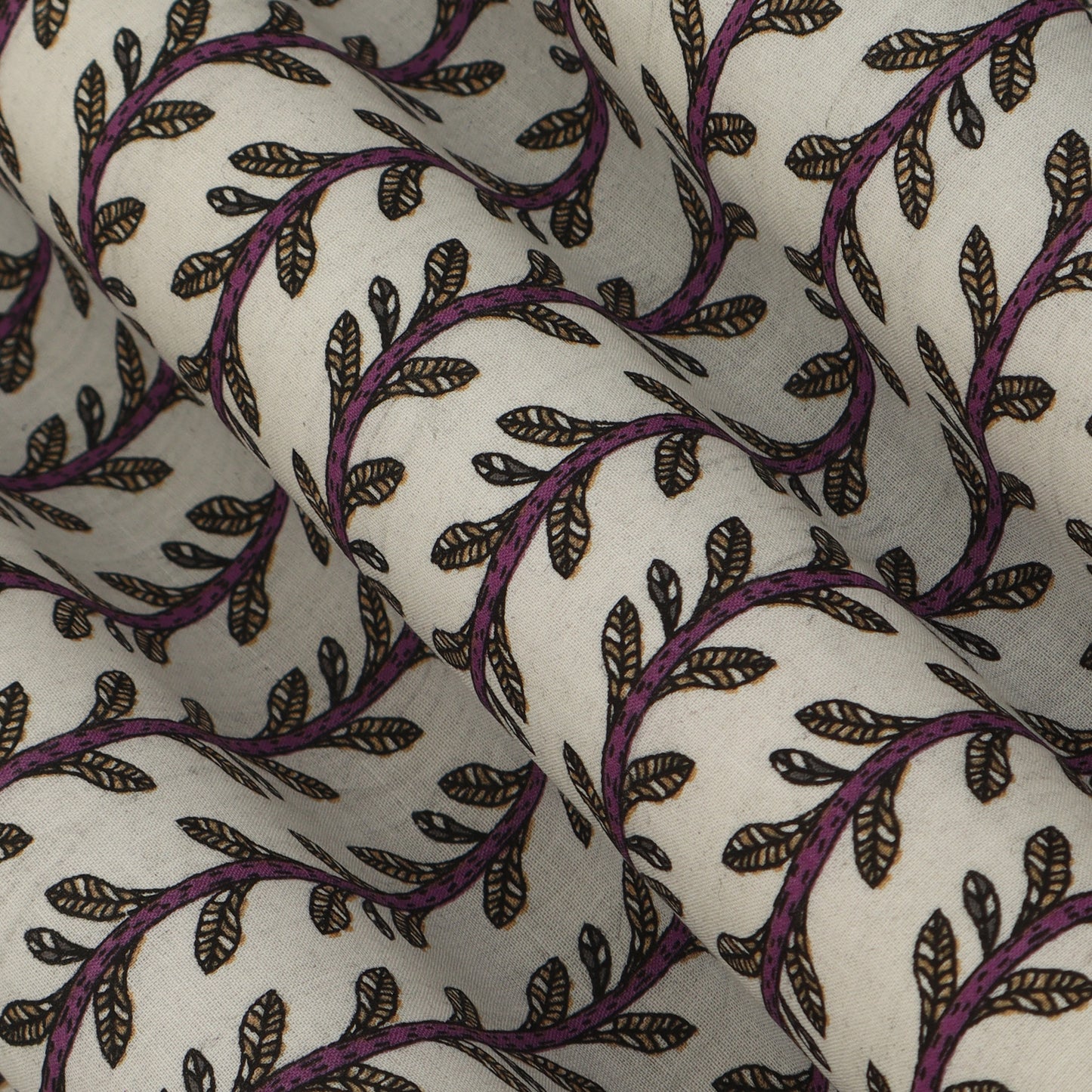 Floral Stripe Cotton Print Fabric