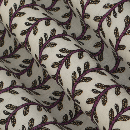 Floral Stripe Cotton Print Fabric