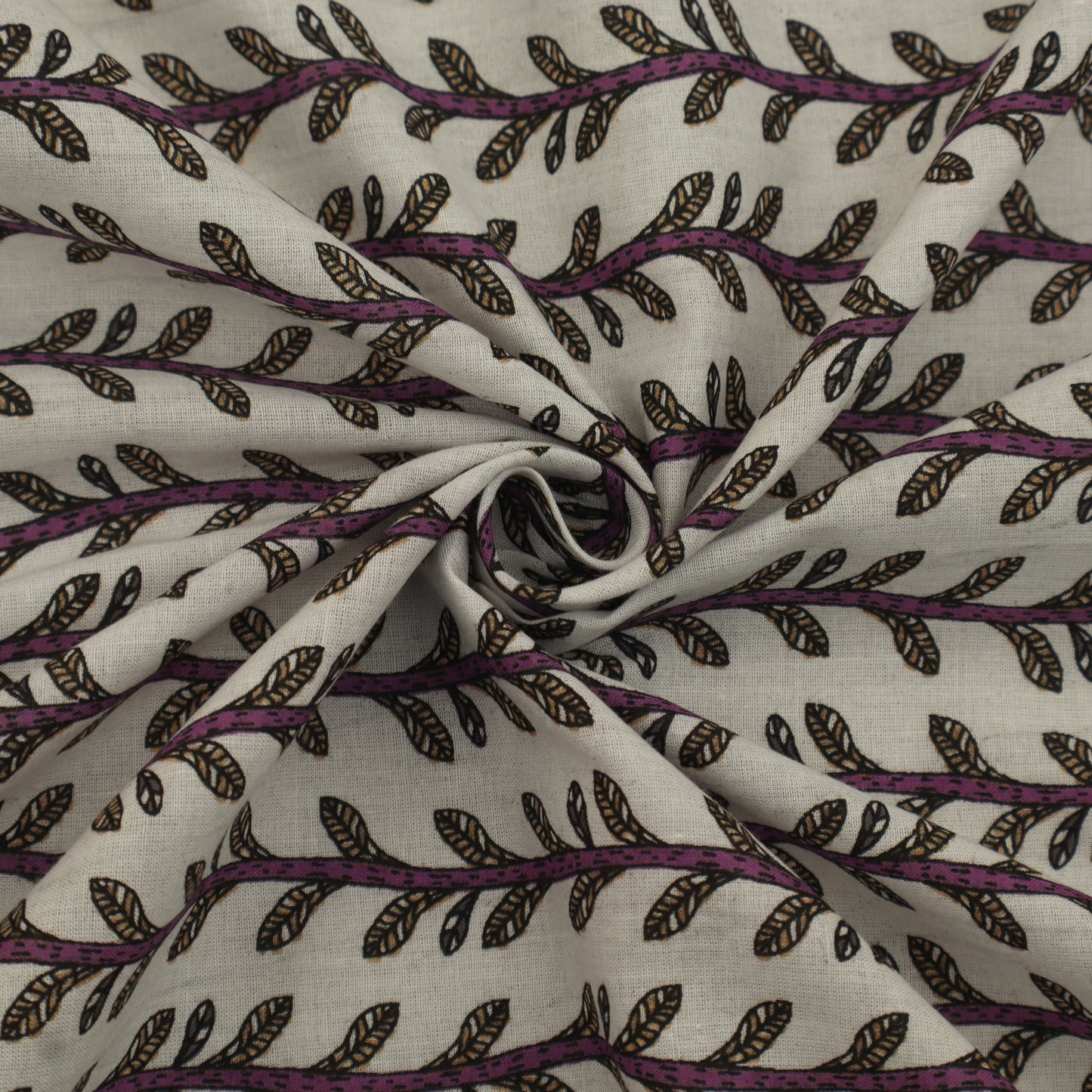 Floral Stripe Cotton Print Fabric