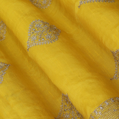 Slub Silk Embroidery fabric