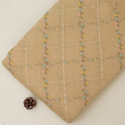 Chanderi Embroidery Fabric